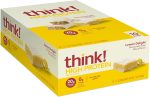 think! Protein Bars, High Protein Snacks, Gluten Free, Kosher Friendly, Chunky Peanut Butter, Nutrition Bars, 2.1 Oz per Bar, 10 Count (Packaging May Vary)